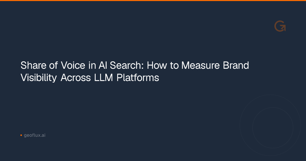 Share of Voice in AI Search: How to Measure Brand Visibility Across LLM Platforms